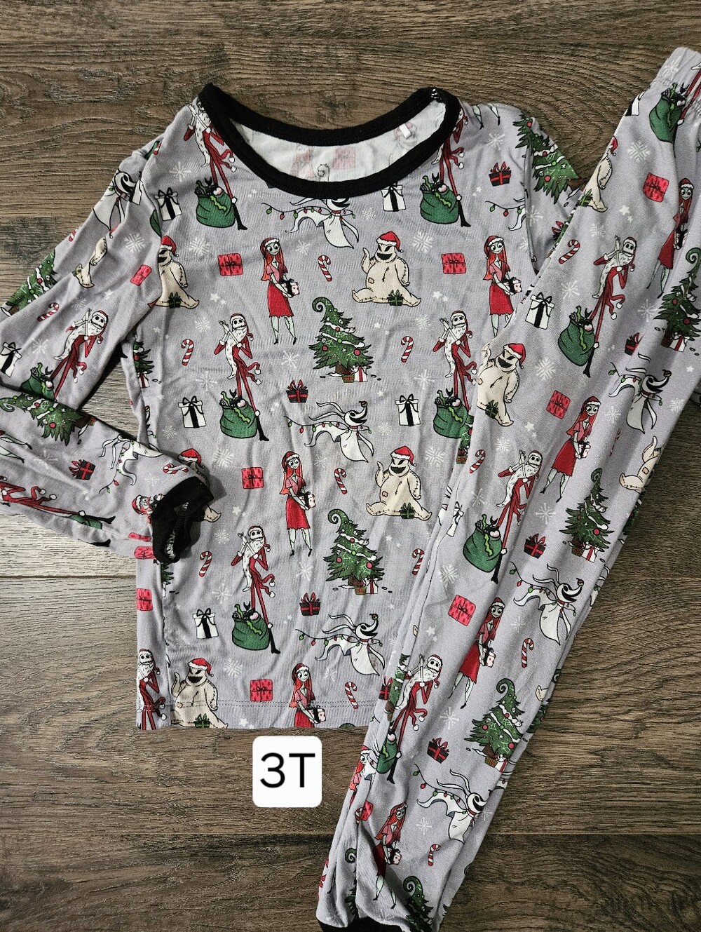Lama Littles Disney Nightmare Before Christmas 3T 2 Piece Bamboo Pajama